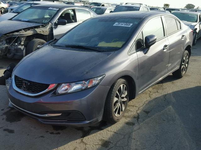 19XFB2F8XEE242810 - 2014 HONDA CIVIC EX GRAY photo 2