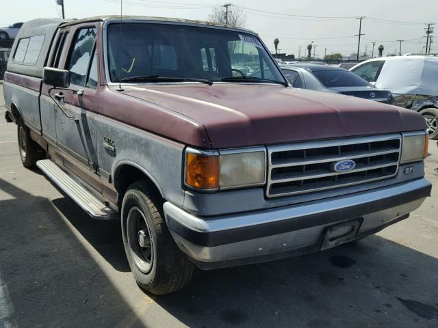 1FTEX15N4KKB42628 - 1989 FORD F150 BURGUNDY photo 1