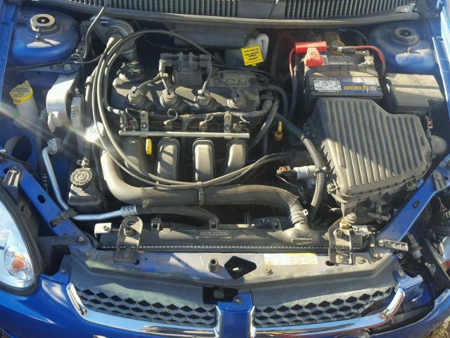 1B3ES56C45D185203 - 2005 DODGE NEON SXT BLUE photo 7