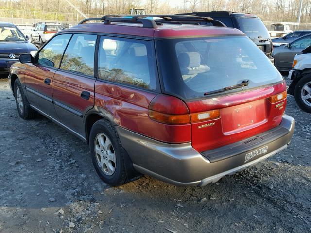 4S3BG6854W7605601 - 1998 SUBARU LEGACY 30T RED photo 3