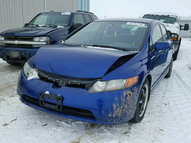 2HGFA15566H025542 - 2006 HONDA CIVIC LX BLUE photo 2