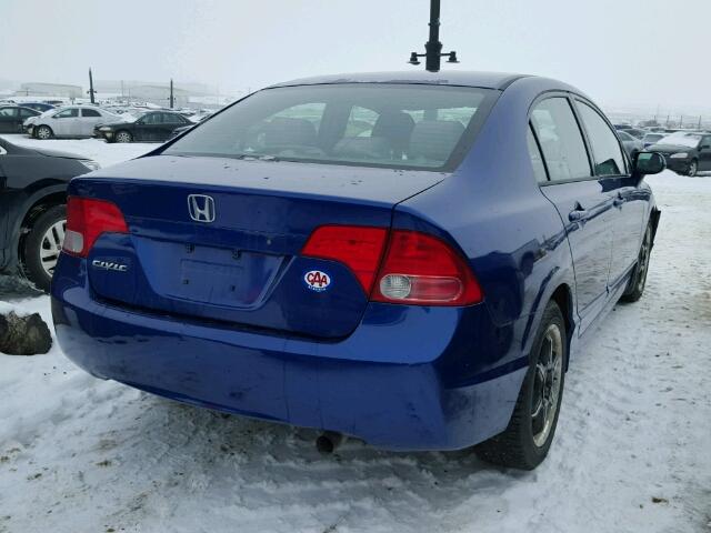 2HGFA15566H025542 - 2006 HONDA CIVIC LX BLUE photo 4