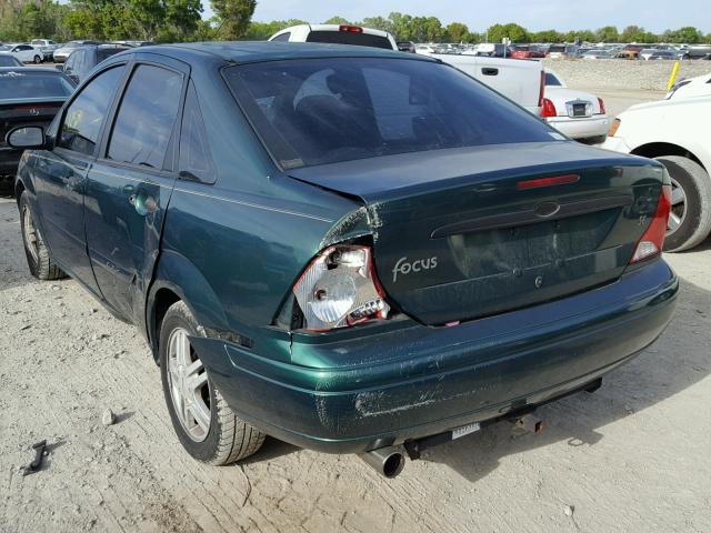 1FAFP34P4YW123796 - 2000 FORD FOCUS SE GREEN photo 3