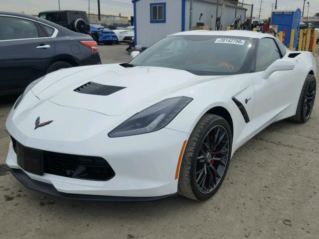 1G1YF2D78H5114629 - 2017 CHEVROLET CORVETTE S WHITE photo 2