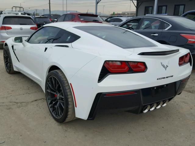 1G1YF2D78H5114629 - 2017 CHEVROLET CORVETTE S WHITE photo 3