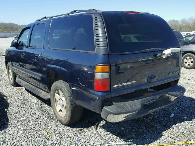 1GNEC16Z64J316275 - 2004 CHEVROLET SUBURBAN C BLUE photo 3