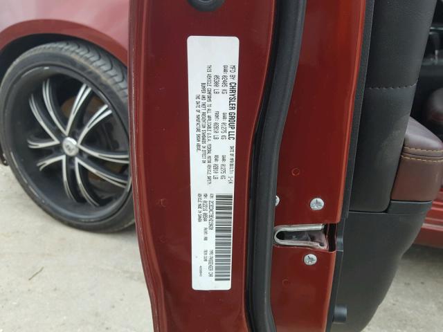 2C3CDXCT9EH219420 - 2014 DODGE CHARGER R/ MAROON photo 10