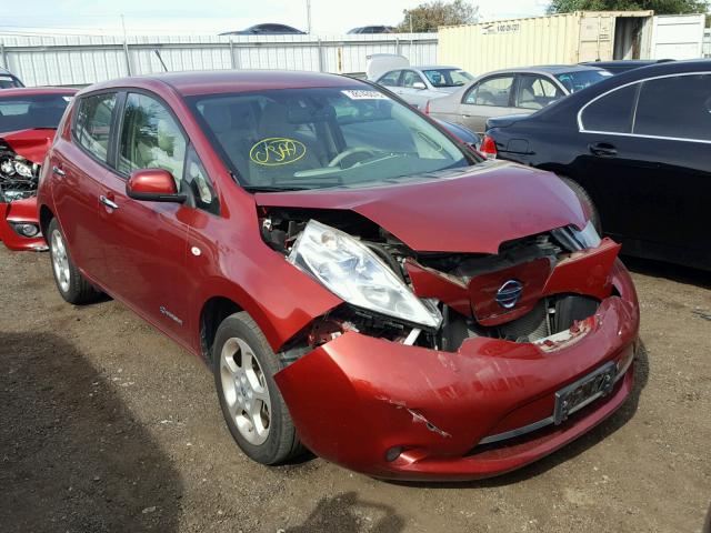 JN1AZ0CP0BT004394 - 2011 NISSAN LEAF SV BURGUNDY photo 1