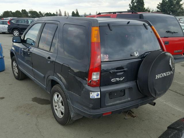 JHLRD78882C068436 - 2002 HONDA CR-V EX BLACK photo 3