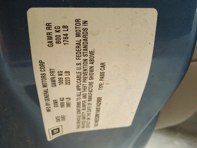 1G1NE52M1W6142988 - 1998 CHEVROLET MALIBU LS BLUE photo 10