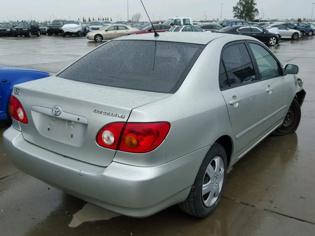 JTDBR32E932007921 - 2003 TOYOTA COROLLA CE SILVER photo 4