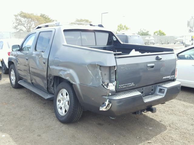 2HJYK16598H534381 - 2008 HONDA RIDGELINE CHARCOAL photo 3