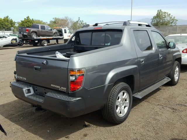 2HJYK16598H534381 - 2008 HONDA RIDGELINE CHARCOAL photo 4