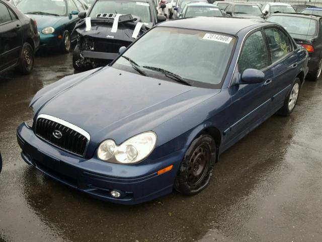 KMHWF25SX2A541502 - 2002 HYUNDAI SONATA GL BLUE photo 2