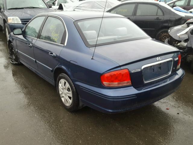 KMHWF25SX2A541502 - 2002 HYUNDAI SONATA GL BLUE photo 3