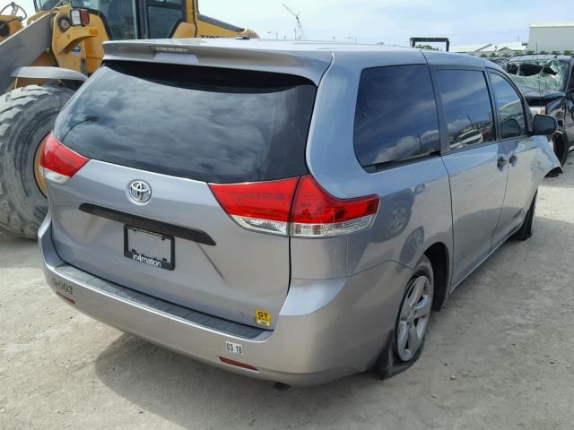 5TDZK3DC5BS067880 - 2011 TOYOTA SIENNA BAS GRAY photo 4