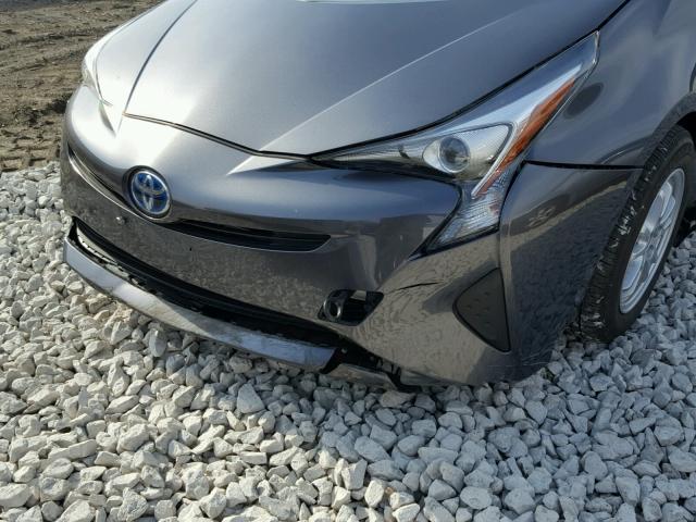 JTDKBRFU2H3033433 - 2017 TOYOTA PRIUS SILVER photo 9