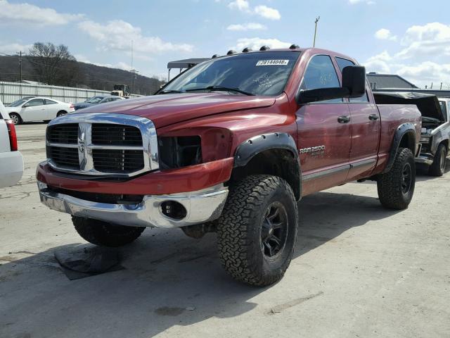 3D7KS28C86G267457 - 2006 DODGE RAM 2500 S RED photo 2