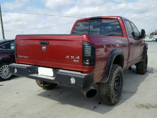 3D7KS28C86G267457 - 2006 DODGE RAM 2500 S RED photo 4