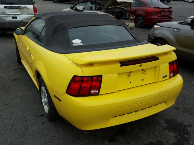 1FAFP44443F391493 - 2003 FORD MUSTANG YELLOW photo 3