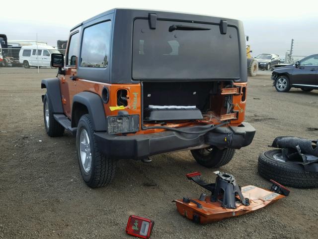 1J4AA2D18BL549442 - 2011 JEEP WRANGLER S ORANGE photo 3