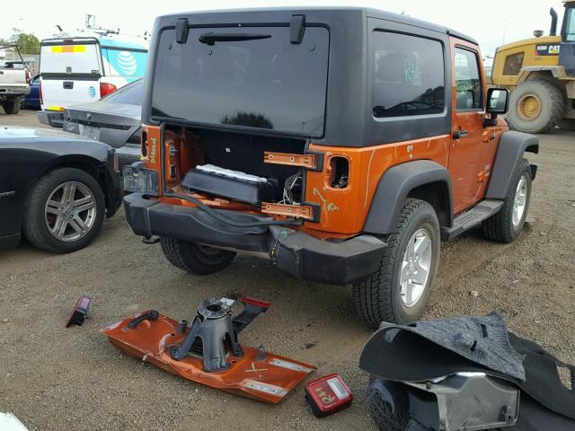 1J4AA2D18BL549442 - 2011 JEEP WRANGLER S ORANGE photo 4