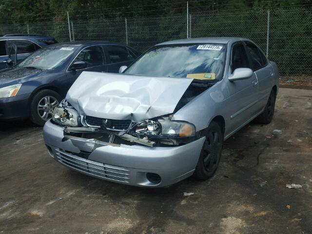 3N1CB51D73L821497 - 2003 NISSAN SENTRA XE SILVER photo 2