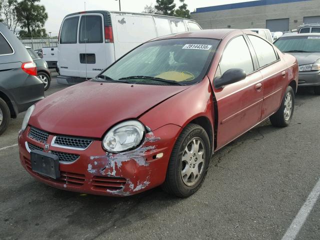 1B3ES56C14D547986 - 2004 DODGE NEON SXT RED photo 2