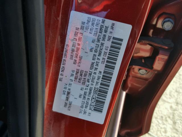 JM1DE1KZ3E0188900 - 2014 MAZDA MAZDA2 SPO 红色 照片 10