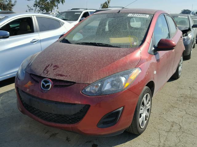 JM1DE1KZ3E0188900 - 2014 MAZDA MAZDA2 SPO RED photo 2