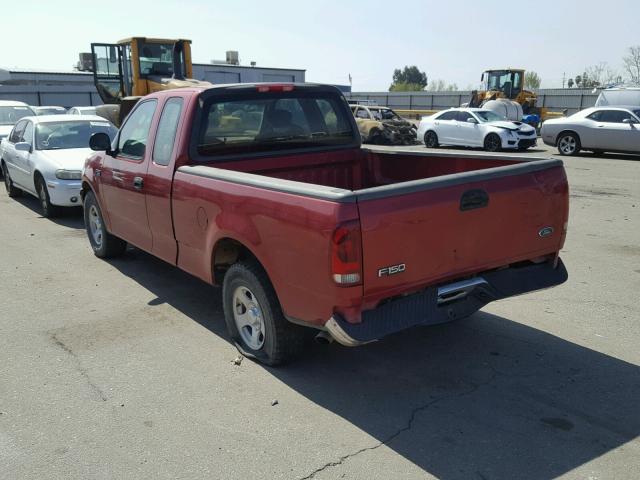 1FTRX17202KE06271 - 2002 FORD F150 RED photo 3