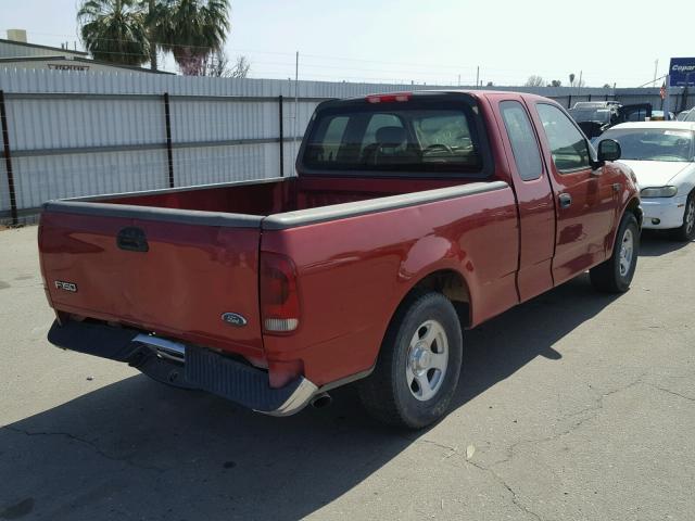 1FTRX17202KE06271 - 2002 FORD F150 RED photo 4