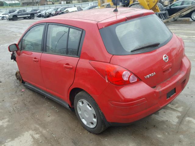 3N1BC13E79L419771 - 2009 NISSAN VERSA S RED photo 3