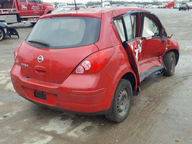 3N1BC13E79L419771 - 2009 NISSAN VERSA S RED photo 4