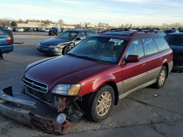 4S3BH806627624108 - 2002 SUBARU LEGACY OUT RED photo 2