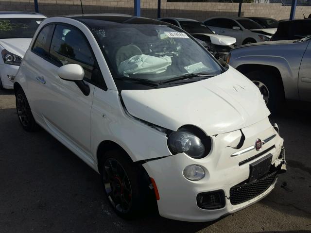 3C3CFFBR2DT746487 - 2013 FIAT 500 SPORT WHITE photo 1