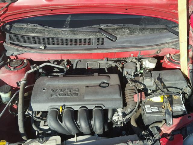 5Y2SL62874Z455094 - 2004 PONTIAC VIBE RED photo 7