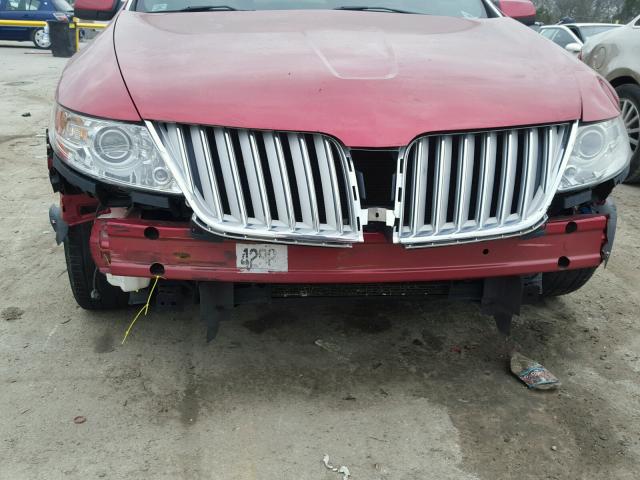 1LNHL9DR3AG609742 - 2010 LINCOLN MKS RED photo 9