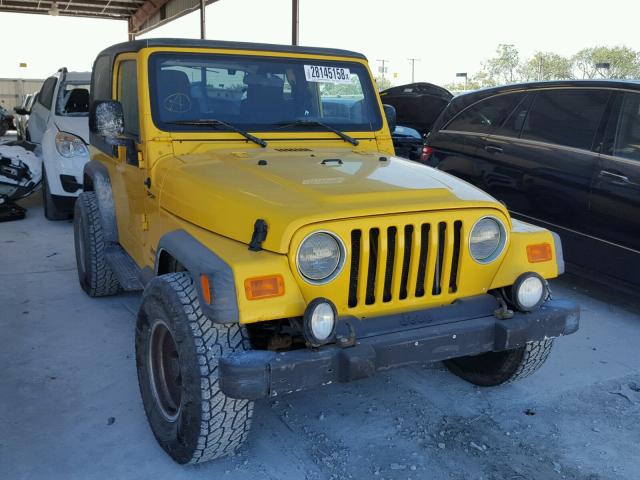 1J4FA49S33P372635 - 2003 JEEP WRANGLER / YELLOW photo 1