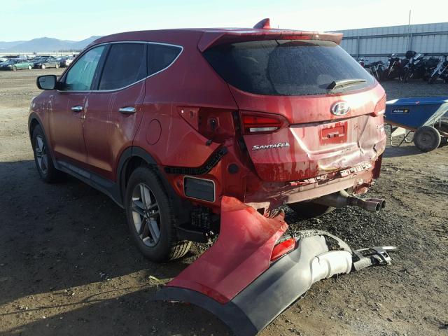 5XYZTDLB2HG439869 - 2017 HYUNDAI SANTA FE S RED photo 3