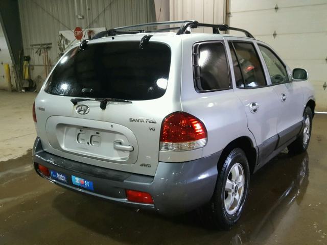 KM8SC73D85U988311 - 2005 HYUNDAI SANTA FE G SILVER photo 4