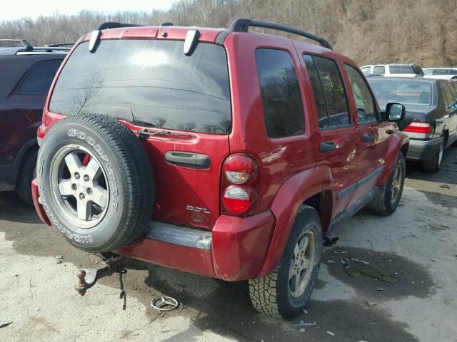 1J4GL38K35W688362 - 2005 JEEP LIBERTY RE RED photo 4