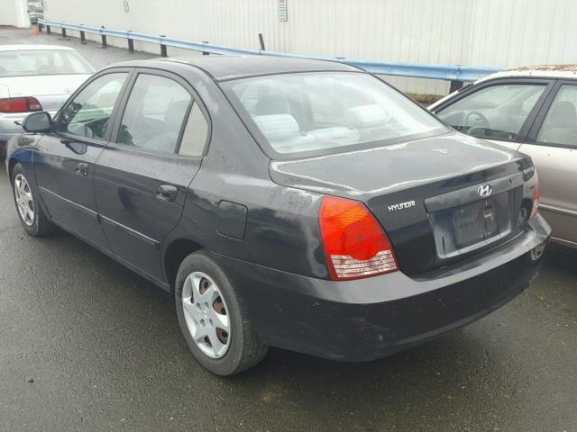 KMHDN46D35U094519 - 2005 HYUNDAI ELANTRA GL BLACK photo 3