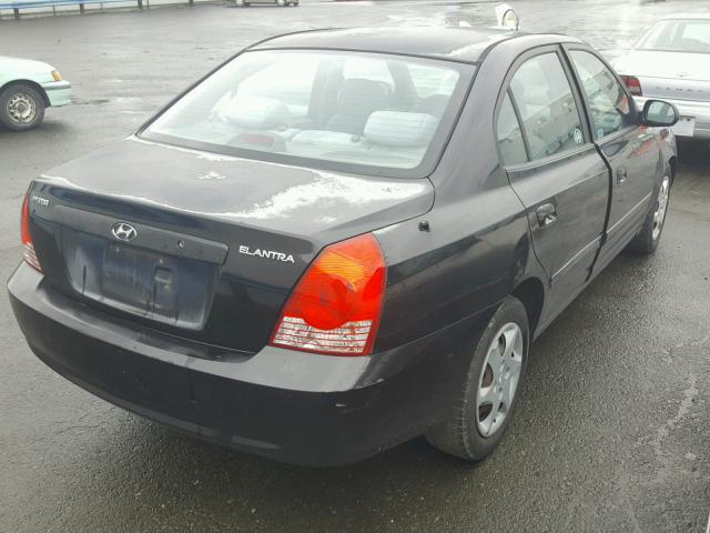 KMHDN46D35U094519 - 2005 HYUNDAI ELANTRA GL BLACK photo 4