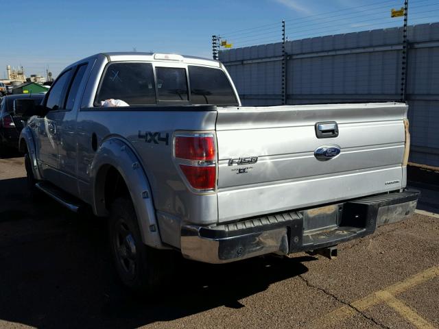 1FTFX1EF6EFB31477 - 2014 FORD F150 SUPER SILVER photo 3