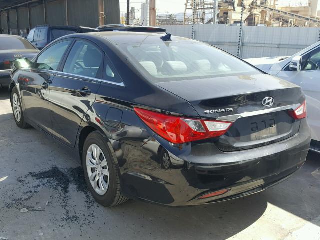 5NPEB4AC3BH103127 - 2011 HYUNDAI SONATA GLS BLACK photo 3