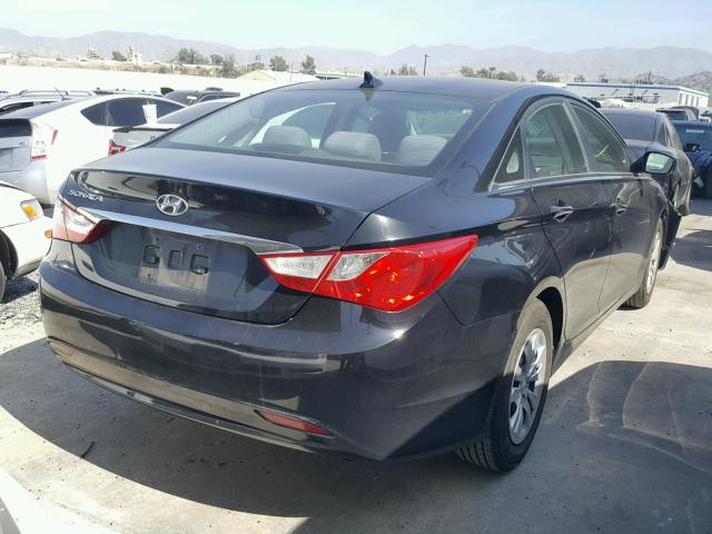 5NPEB4AC3BH103127 - 2011 HYUNDAI SONATA GLS BLACK photo 4