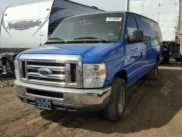 1FBSS3BL9CDB16195 - 2012 FORD ECONOLINE BLUE photo 2