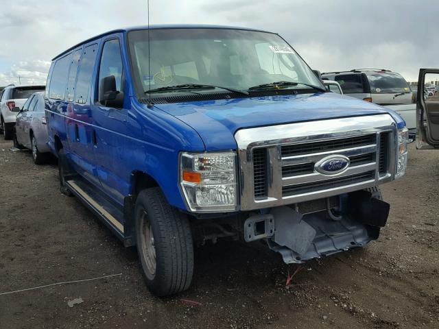 1FBSS3BLXEDA20515 - 2014 FORD ECONOLINE BLUE photo 1