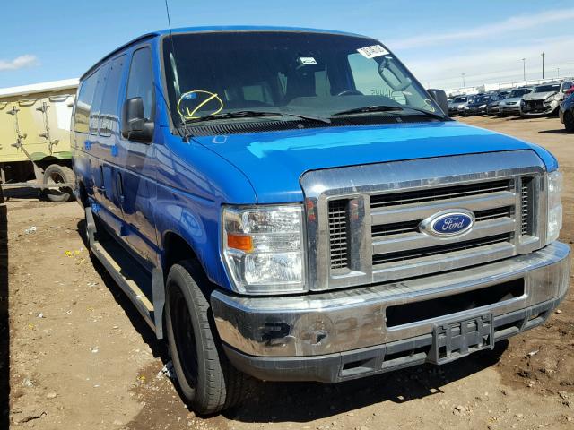 1FBSS3BL8EDA57384 - 2014 FORD ECONOLINE BLUE photo 1